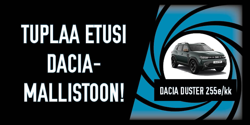 Tuplaa etusi - hyödynnä Dacia-malliston edut sekä Kaarajahti-edut!