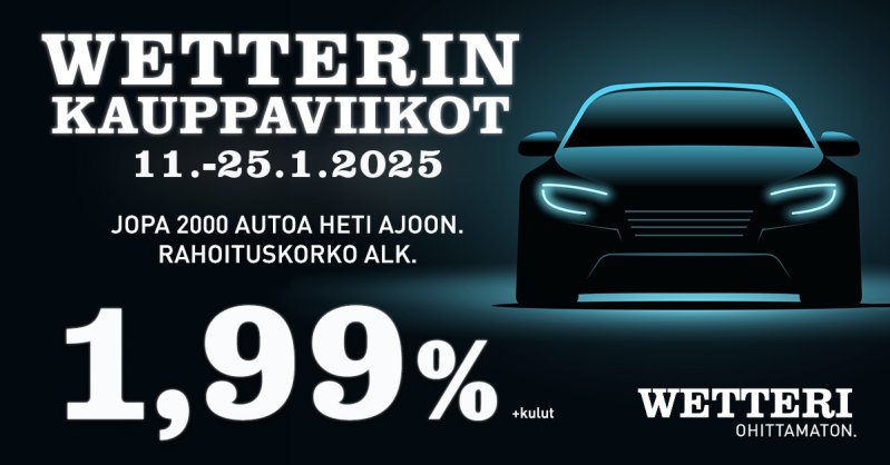 Wetterin Kauppaviikot 2025 vaihtoautot